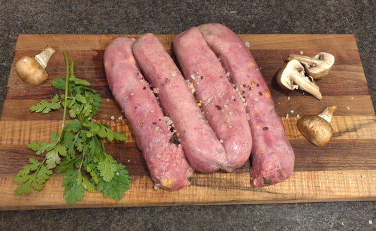 Pork Sausage, Sweet Italian w/ Peppers, Onions and Cheese